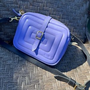 CLARE V NWT - Gigi - violet channel quilted Italian Napa purse